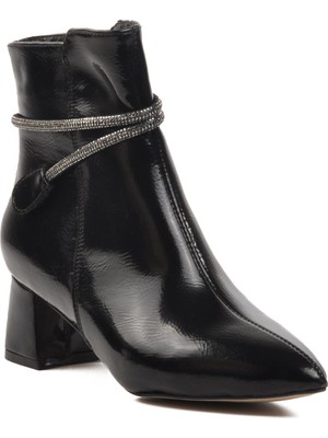 Ayakmod 267 Siyah Rugan Içi Polarlı Kadın Bot