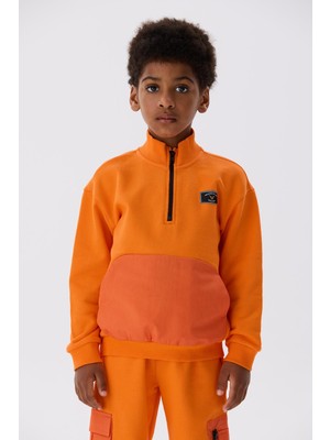 Nebbati Bg Store Erkek Çocuk Oranj Sweatshirt