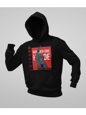 Sevbano Number One Heroe Baskılı  Oversize Anime Hoodie