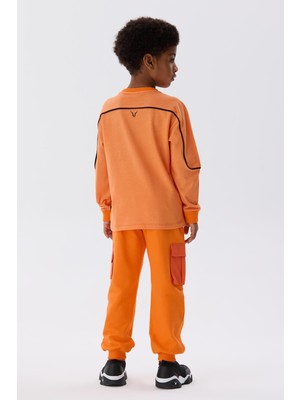 Nebbati Bg Store Erkek Çocuk Oranj Sweatshirt