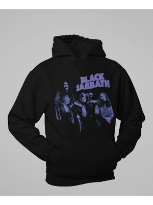 Sevbano Black Sabbath Baskılı Unisex Oversize Rock Metal Hoodie