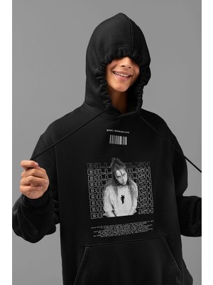 Sevbano Billie Eilish Baskılı Unisex Oversize Şarkıcı Hoodie