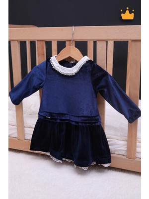 Baby Hola Kız Bebek Çocuk Şık Bayramlık Nostaljik Kadife Elbise 13542