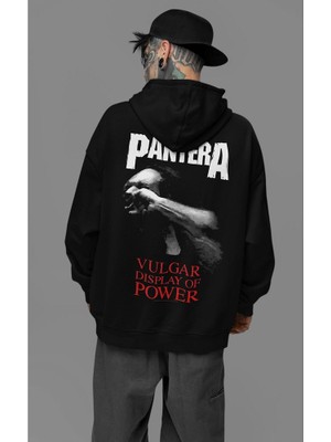 Sevbano Müzik Grubu Pantera Baskılı Unisex Oversize Rock Metal Hoodie