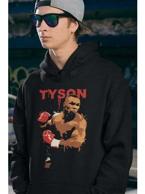 Sevbano Mike Tyson Baskılı Unisex Oversize Efsane Boksör Hoodie