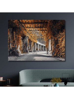 Gaagart Tekli Yatay Kanvas Duvar Tablosu Sonbahar ve Beton Sütunlar