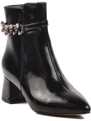 Ayakmod 266 Siyah Rugan Içi Polarlı Kadın Bot