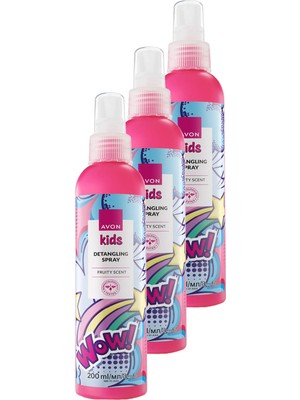 Avon Kids Wow Çocuklar İçin Meyve Kokulu Saç Açıcı Sprey 200 ml x 3 adet