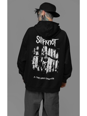Sevbano Slipknot Baskılı Unisex Oversize Müzik Grubu Hoodie