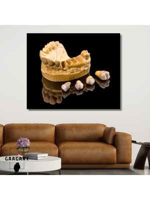 Gaagart Tekli Yatay Kanvas Dişçi Duvar Tablosu 60 x 40 cm Çok Renkli Kanvas Malzeme ile HD Görsel