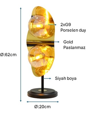 Pulchino Siyah Boyalı Masa Lambası PLC-1206-M-BSY