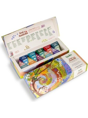 Lazika Soul of Anatolia,Yeşil Çay, Siyah Çay ve Bitki Çayı, 10 adet Piramit Poşet, 10 Çeşit Çay içerir, Premium Koleksiyon, El Yapımı