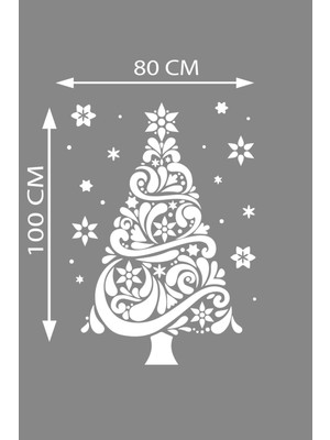 Narnuga Happy New Year Sticker Çıkartma Yeni Yıl Süsü Parti Cam Süsü Noel Ağacı Kar Tanesi