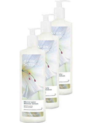 Avon Senses White Lily Beyaz Zambak Kokulu Duş Jeli 720 ml x 3 adet