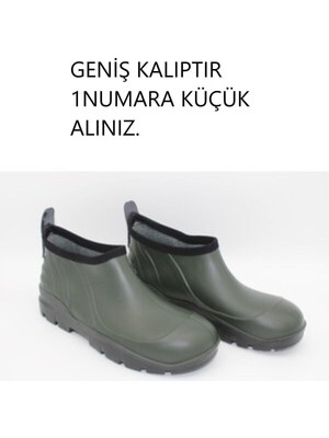 Reçber Arısan / Kaymaz Taban Yeşil Kısa Bahçe Çiftçi Arazi İş Ayakkabısı