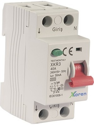 Xkoren 2X40A 30MA Kaçak Akım Rölesi