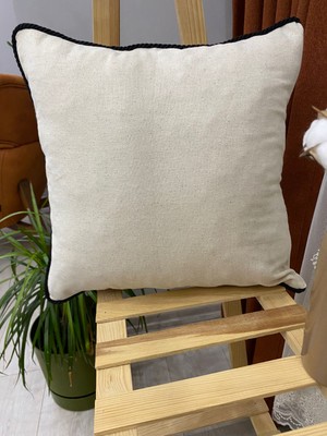 Punch (Panç) Nakışlı %100 Pamuklu Kumaş Kırlent Kılıfı