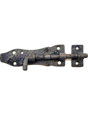 Kaufhier Antika Tarz Dekoratif Pirinç Dövme Kapı Sürgüsü - 7 cm Oksit