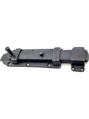 Kaufhier Antika Tarz Dekoratif Pirinç Yassı Kapı Sürgüsü - 55 x 215 mm Oksit