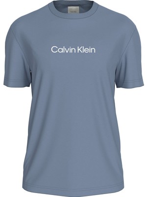 Calvin Klein Bisiklet Yaka Mavi Erkek T-Shirt K10K111346DYT