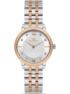 Ferro Quartz Çelik Rose/gri 30 mm Kadın Kol Saati
