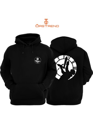 Ors Trend Geleceğe Dönüş Baskılı Unisex Kapşonlu Sweatshirt