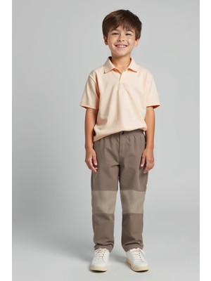 Minojoy Boxy Taş Rengi Pamuklu Erkek Çocuk Pantolon