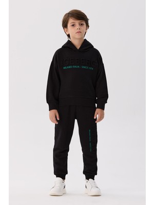 Iceberg Bg Store Erkek Çocuk Siyah Sweatshirt