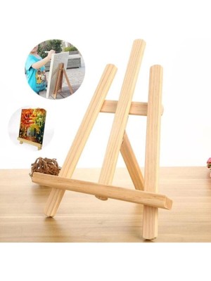 Keskin Home Ahşap Mini Masaüstü Şövale 28x38 cm Üç Ayaklı El Yapımı Renk Seçenekli