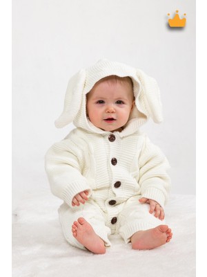 Baby Hola Babyhola Triko Içi Velsoft Kız Erkek Bebek Tavşan Kulaklı Tulum 2800