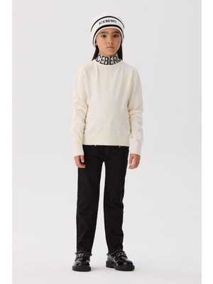 Bg Store Kız Çocuk Kırık Beyaz Kazak