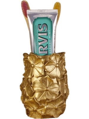 Evene Diş Fırçalığı Diş Fırçalık Diş Fırçası Standı Diş Fırçası Tutucu Gümüş Eskitme Model 16