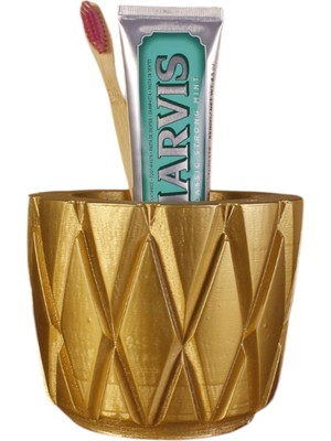 Diş Fırçalığı Diş Fırçalık Diş Fırçası Standı Diş Fırçası Tutucu Altın Model 18