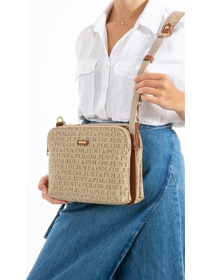 Just Polo Kadın Büyük Boy 5 Gözlü Çapraz Çanta Omuz Çantası 29X19CM PBU4022