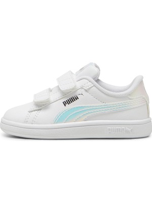 Puma Smash 3.0 Holo 2.0 Bebek Beyaz Sneaker