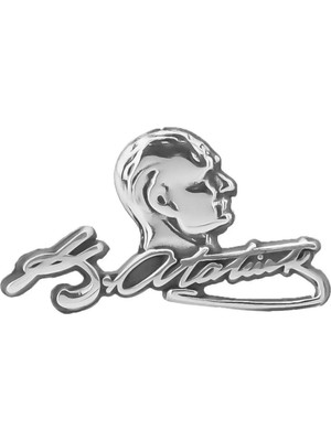 Herşey Nota Mustafa Kemal Atatürk Imzalı ve Silueti Yaka Rozet