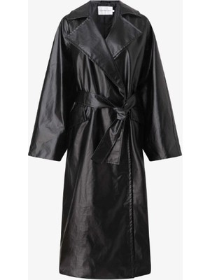 Calvin Klein Glossy Trench Siyah Kadın Ceket