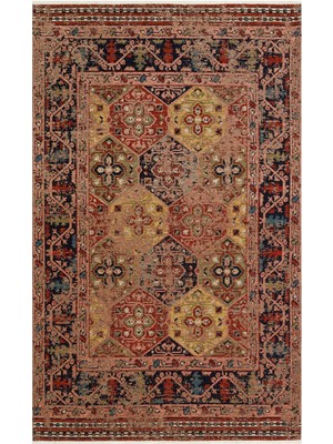 Eko Halı Anadolu Kılım And 01 Multy Anadolu Antik Desenli Yıkanabilir Kaymaz Tabanlı Etnik Kilim