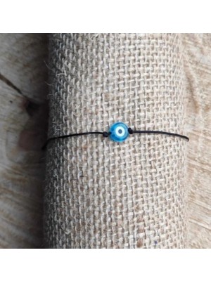 Atelier Çağla Siyah Ipli Nazar Boncuklu Şans Bilekliği