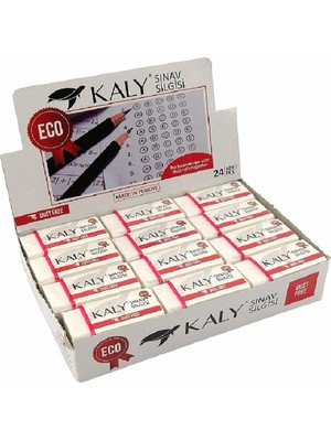 Kaly 24 Adet Beyaz Sınav Silgisi  ART.597 (1 Paket)