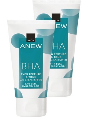 Avon Anew Bha Cilt Tonu Görünümünü Düzgünleştiren Gündüz Kremi Spf 35 İkili Set 50 ml