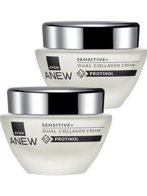 Avon Anew Sensitive+ Çift Kollajen Krem İkili Set 50 ml