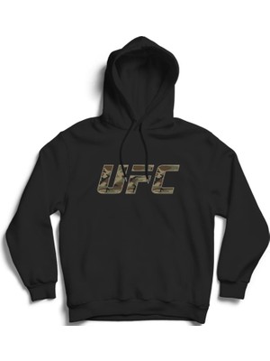The Fame Ufc, Ultimate Fighting Championship, Camouflage, Kamuflaj Baskı Pamuklu Kapüşonlu Sweatshirt Hoodie