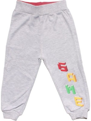 Bebegen Erkek Çocuk Gri Game On Baskılı Tek Alt Eşofman