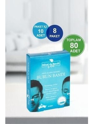 Rituel De Beaute Burun Bandı 80 Adet 8 Kutu İlaçsız Burun Tıkanıklığında Rahatlık Sağlar