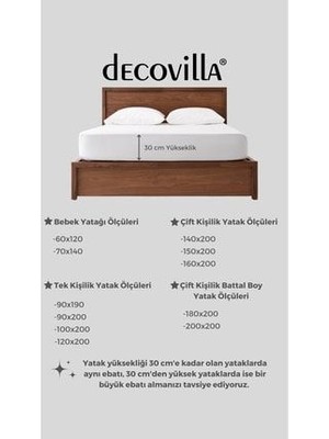 Decovilla 140x200 Kapitone Fitted Alez Sıvı Geçirmez