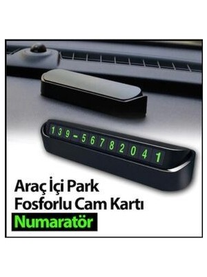Meyzone Araç Içi Park Telefon Numarası Fosforlu Numaratör Oto Cam Kartı