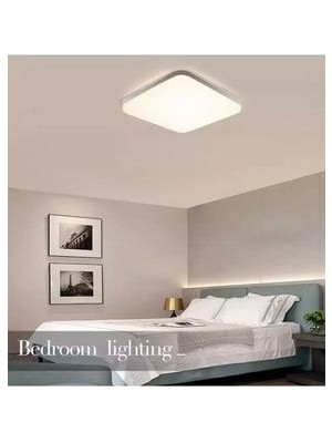 Lux Home Büyük Boy 24W Modern Tavana Sıfır Kare Plafonyer LED Avize Panel Light 6500K Cold White