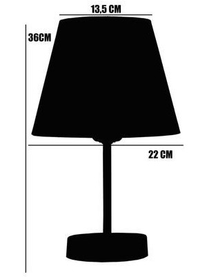 Vivido Abajur Kumbeji Modern Yatak Odası Abajur Siyah Ayaklı Masa Lambası