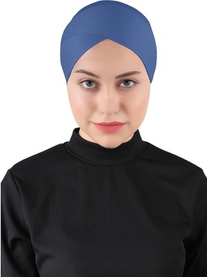 Çapraz Hijab - St 233 Indigo Mavi